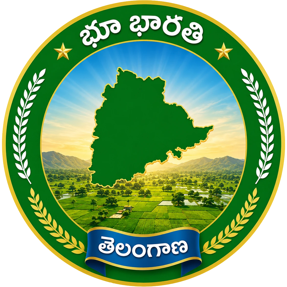 Bhu Bharathi Telangana logo